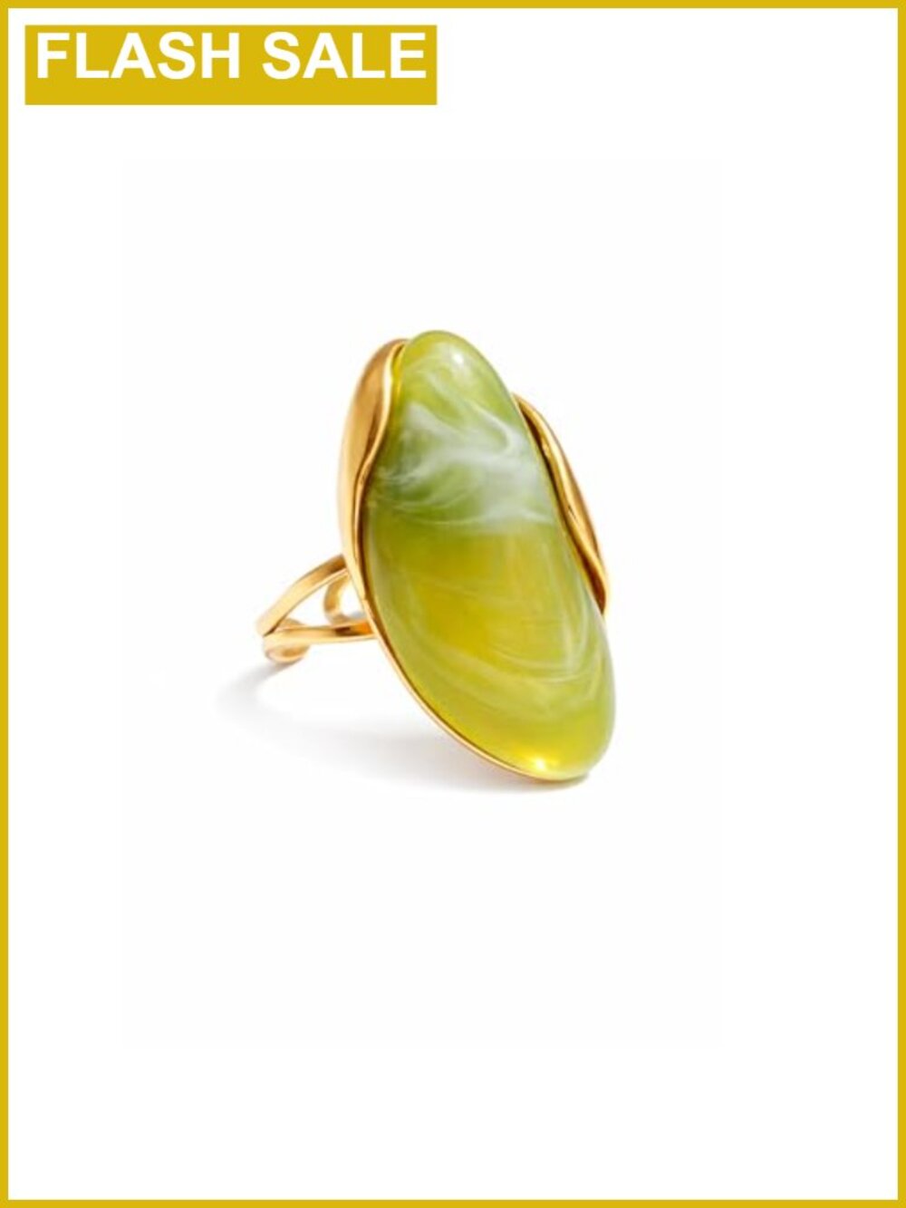 Chunky Resin Adjustable Statement Ring